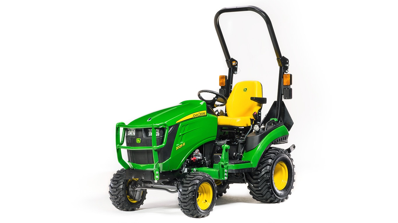 green and yellow sub compact tractor