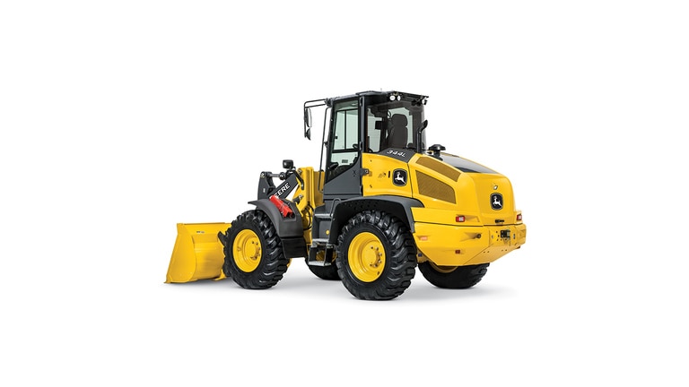 344L Compact Wheel Loader on white background