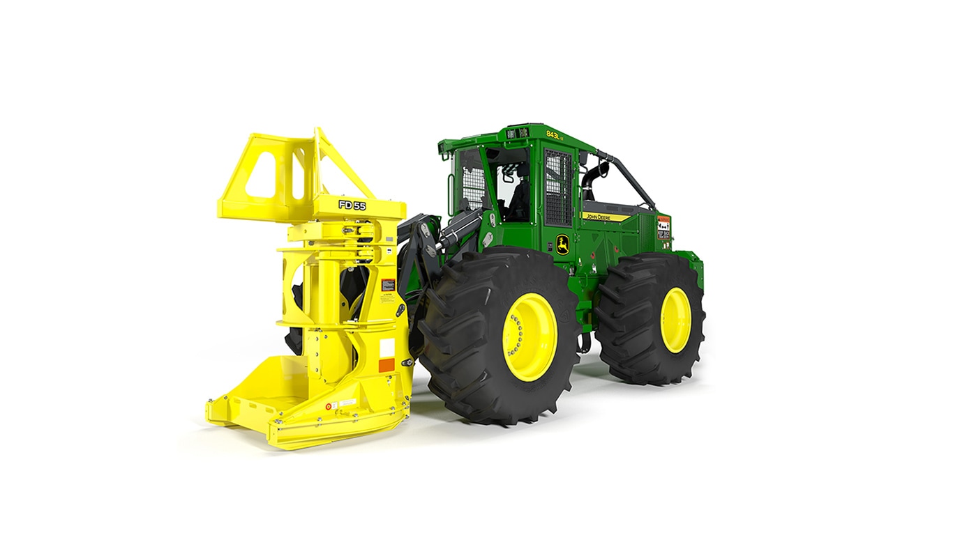 843L-II  Wheeled Feller Buncher model on white background