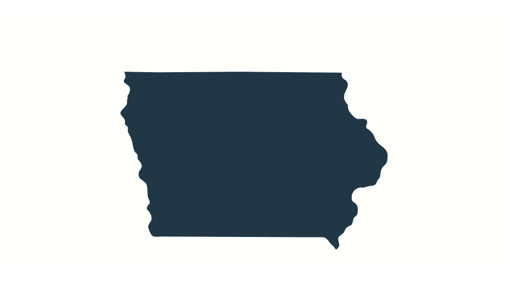 Icon showing state of Iowa