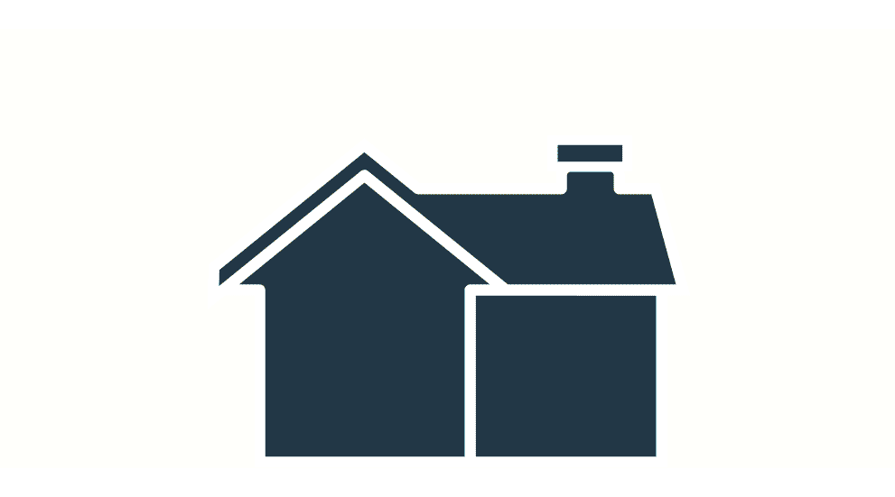 An icon showing a house with light in windows