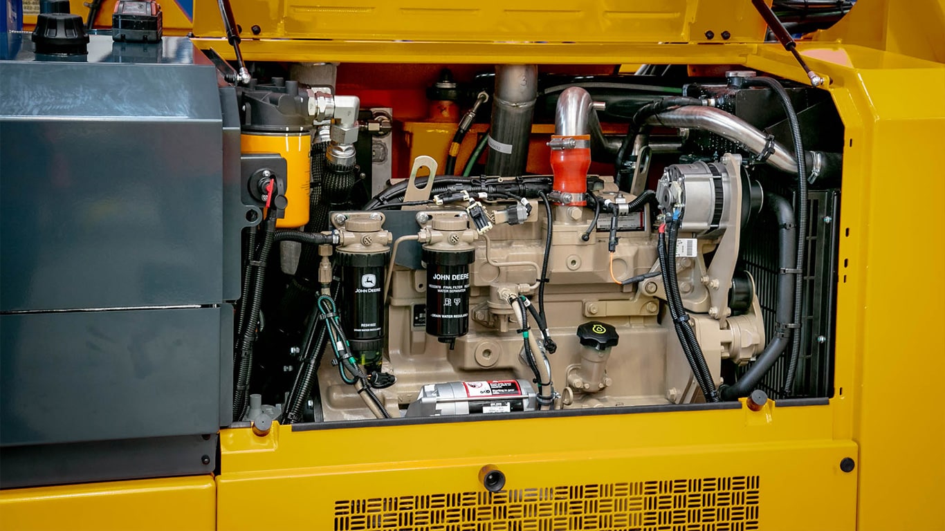 A 4.5L John Deere engine inside of a Combi-SBT