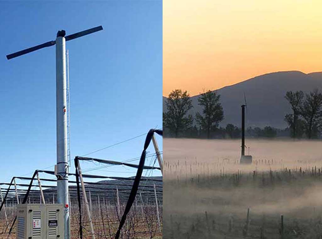 GENER wind machines in the field.