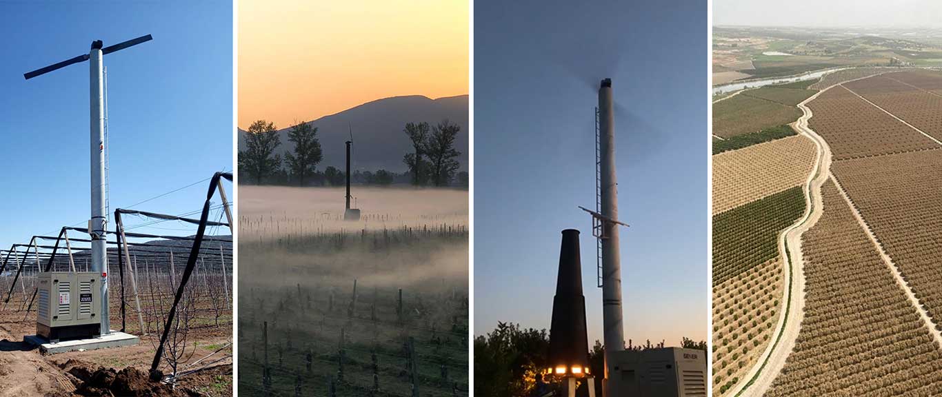 GENER wind machines in the field