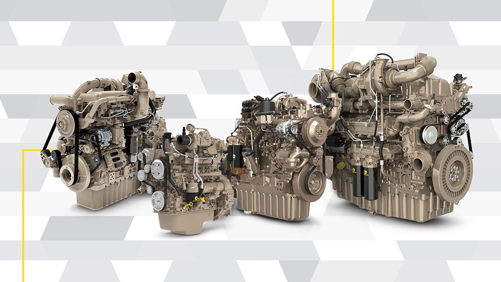 John Deere Power Systems JD14, JD4, JD9 and JD18 industrial diesel engines.
