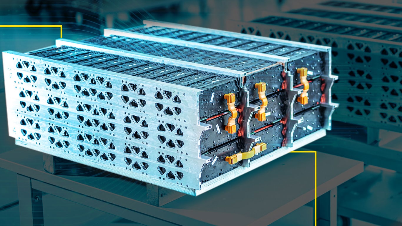 Close up of a KREISEL Electric battery