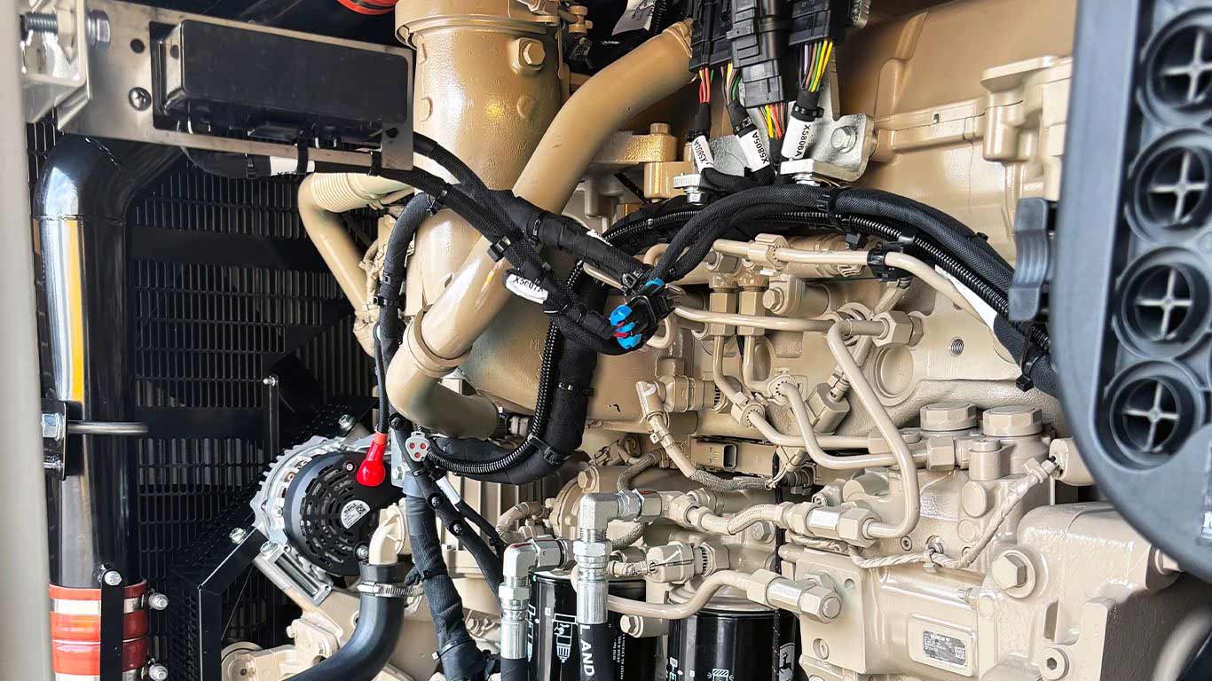 A close-up image of the John Deere JD14 industrial engine