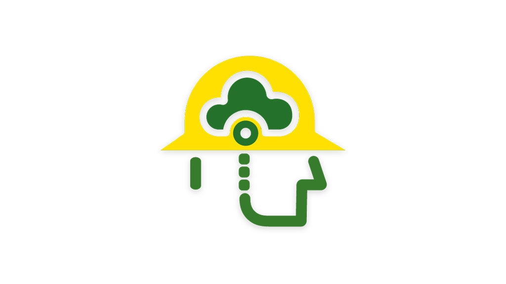 head with hard hat icon