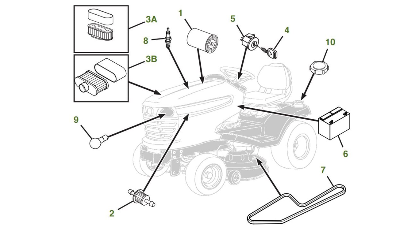 John Deere Power Flow Material Collection System (50-IN Mower Deck) -PC2111  Jacksheave,Idlers / Brackets: POWER FLOW BLOWER ASSEMBLY 50 MOWER