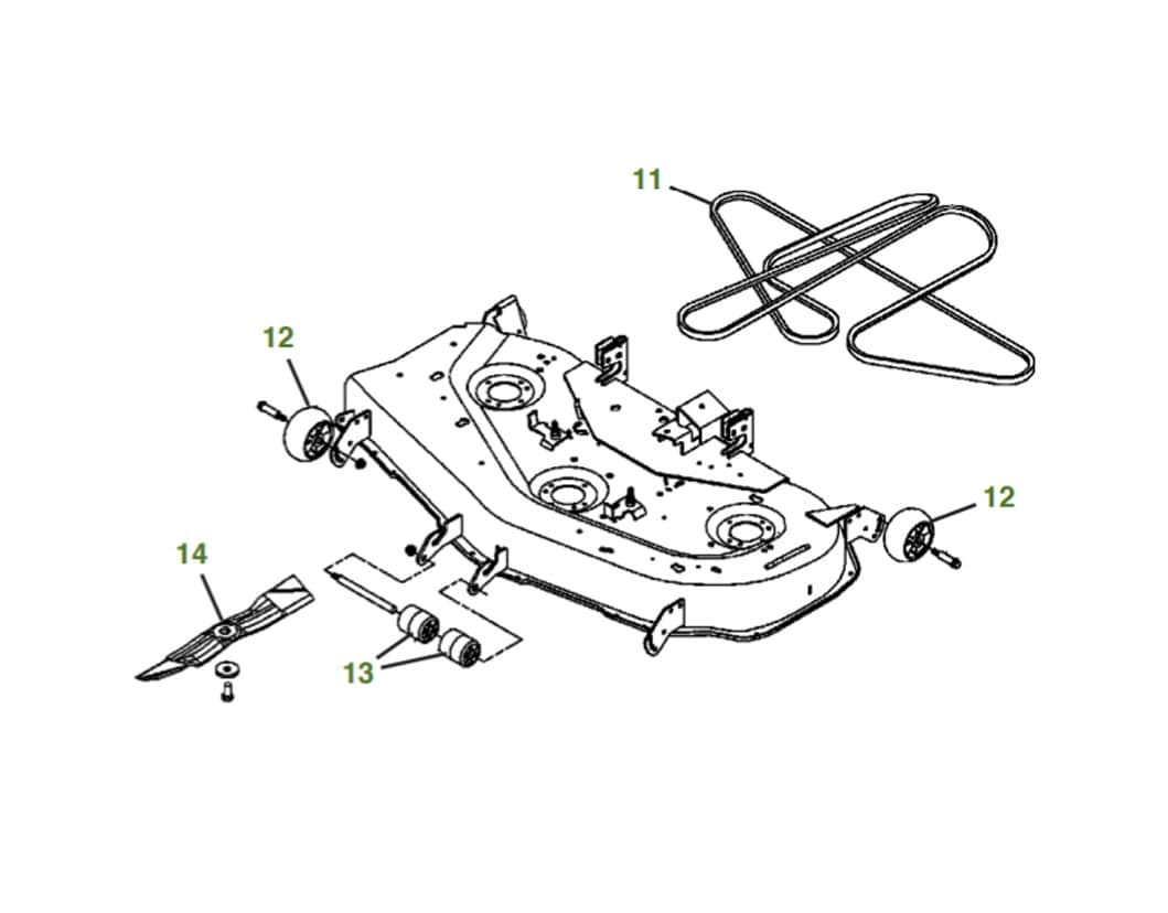 48" Non-Rotatable Mower Deck