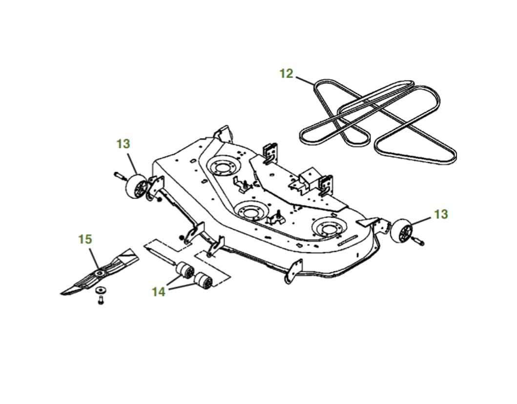 54" Non-Rotabable Mower Deck