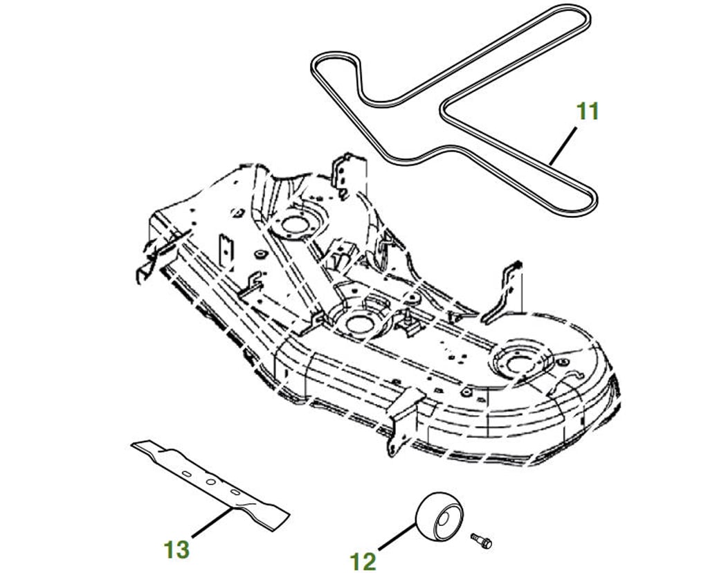 John deere mower deals belt replacement