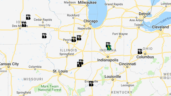 Becks Hybrids Agronomist area map