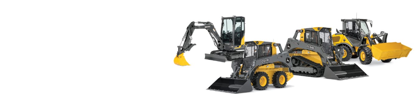 Lineup of compact equipment on white background