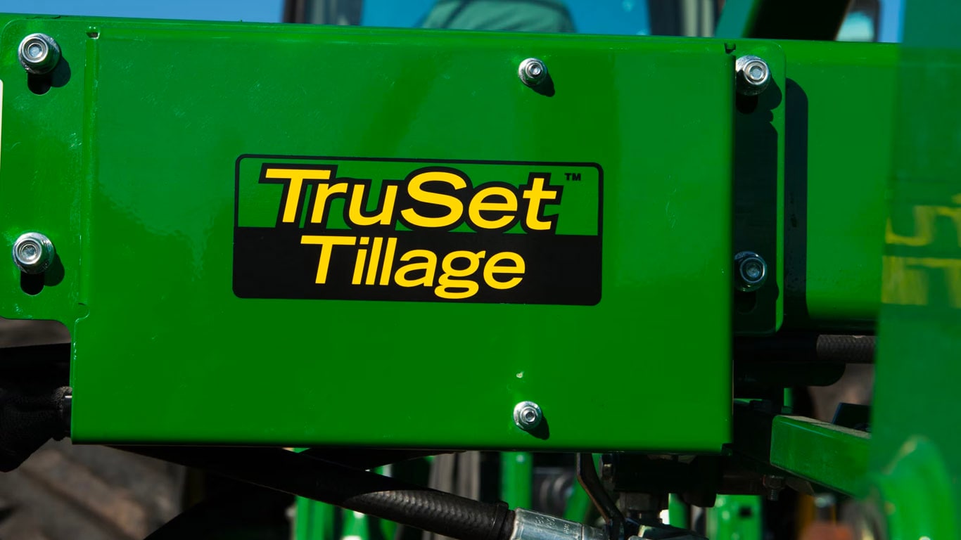 Close up of TruSet Tillage technology logo