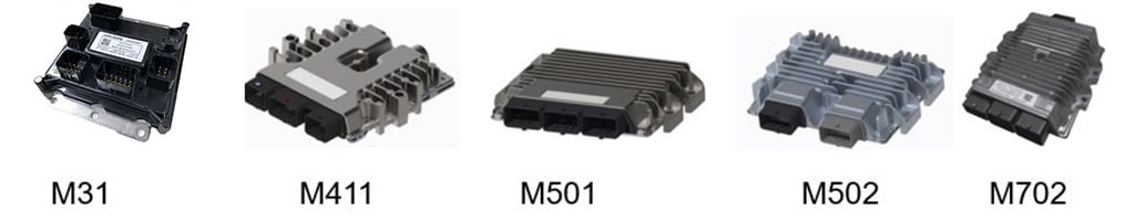 New Eagle electronic controllers model lineup on white background