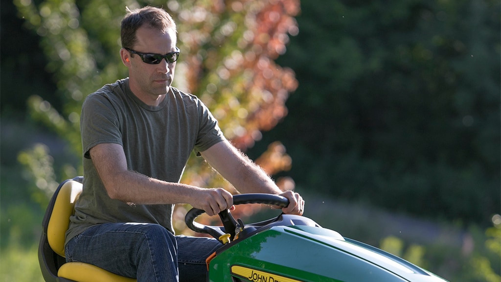man driving a tractor