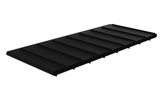 A flat black drive belt.