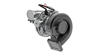 A compact engine assembly with visible components.