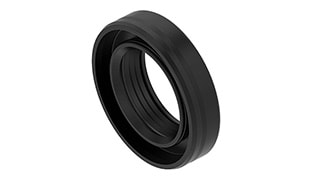 A black circular rubber seal.