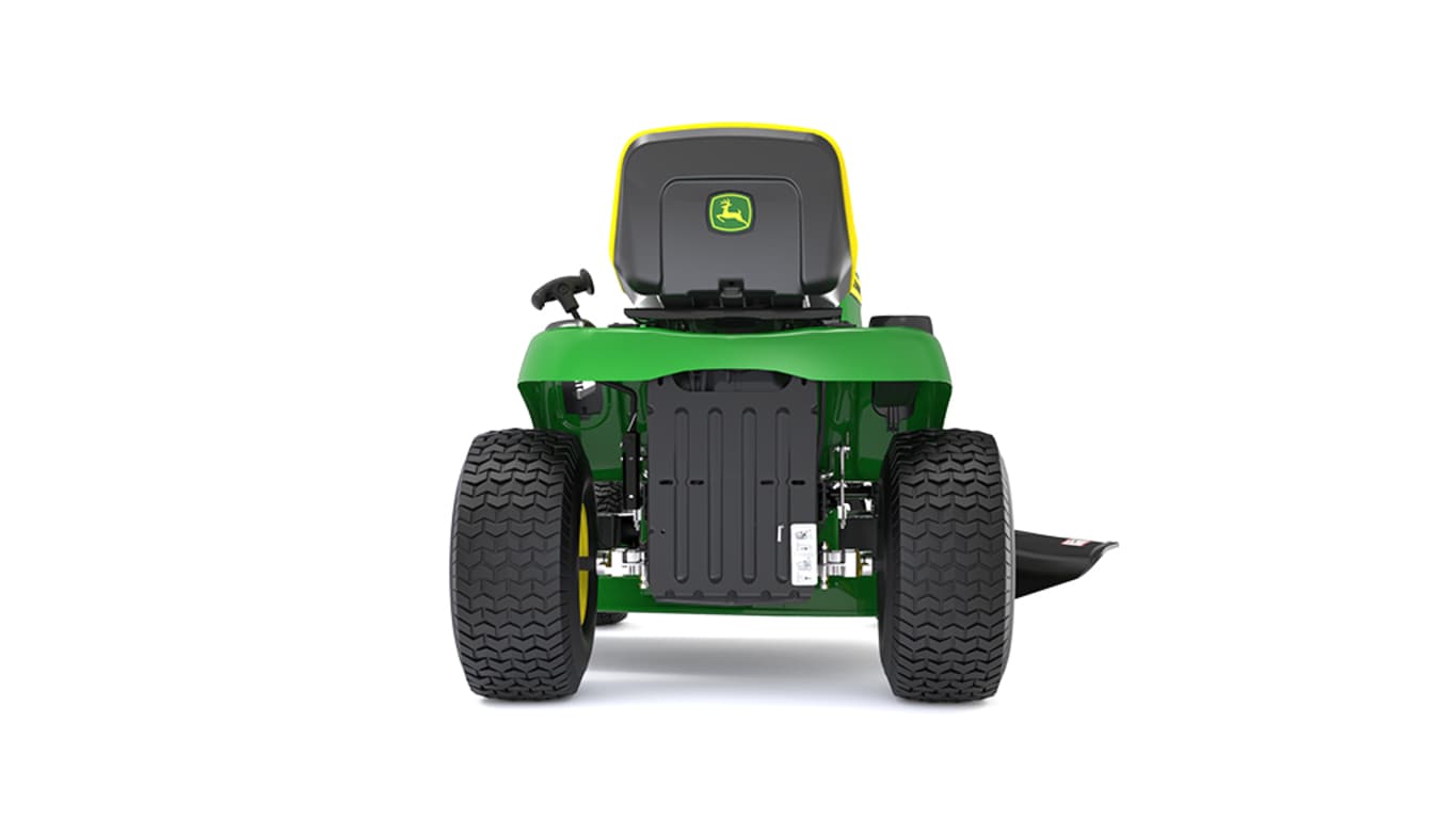 view of the back of S100 lawn tractor