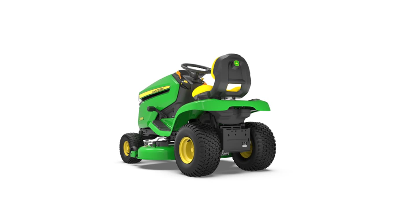 left-facing rear of X350 lawn tractor
