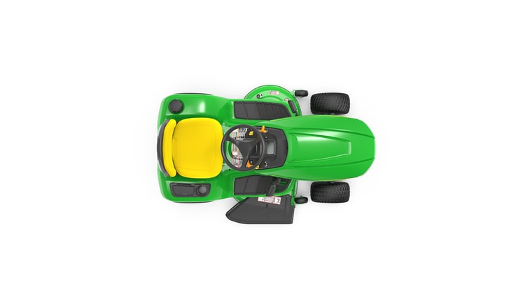 top view graphic of X350 lawn tractor