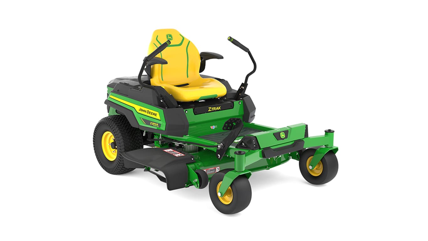 the front right side studio image of a Z370 ZTrak Mower