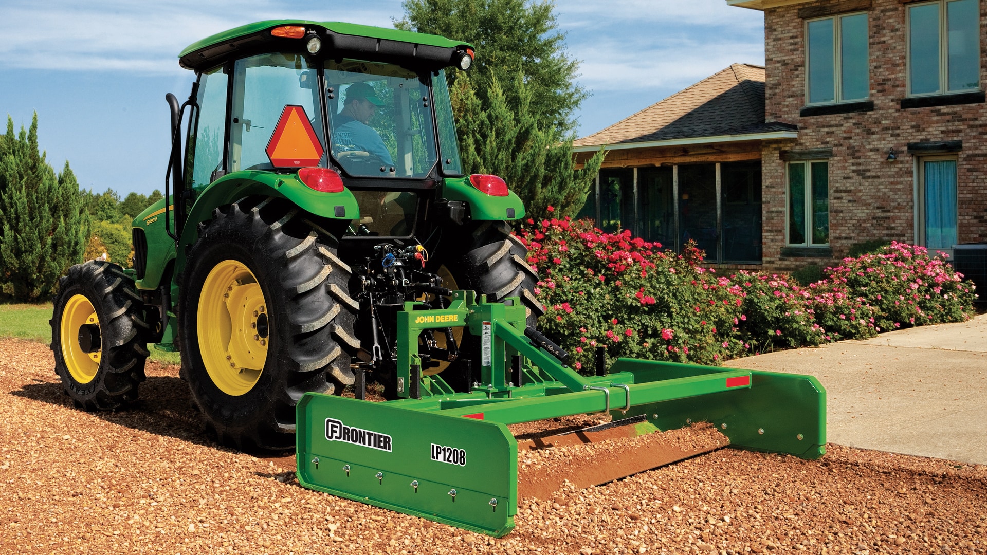 Grader Attachment on Tractor