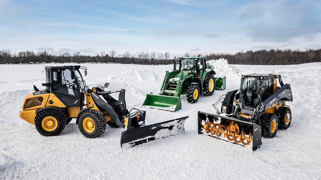 John deere riding sales lawn mower snow plow