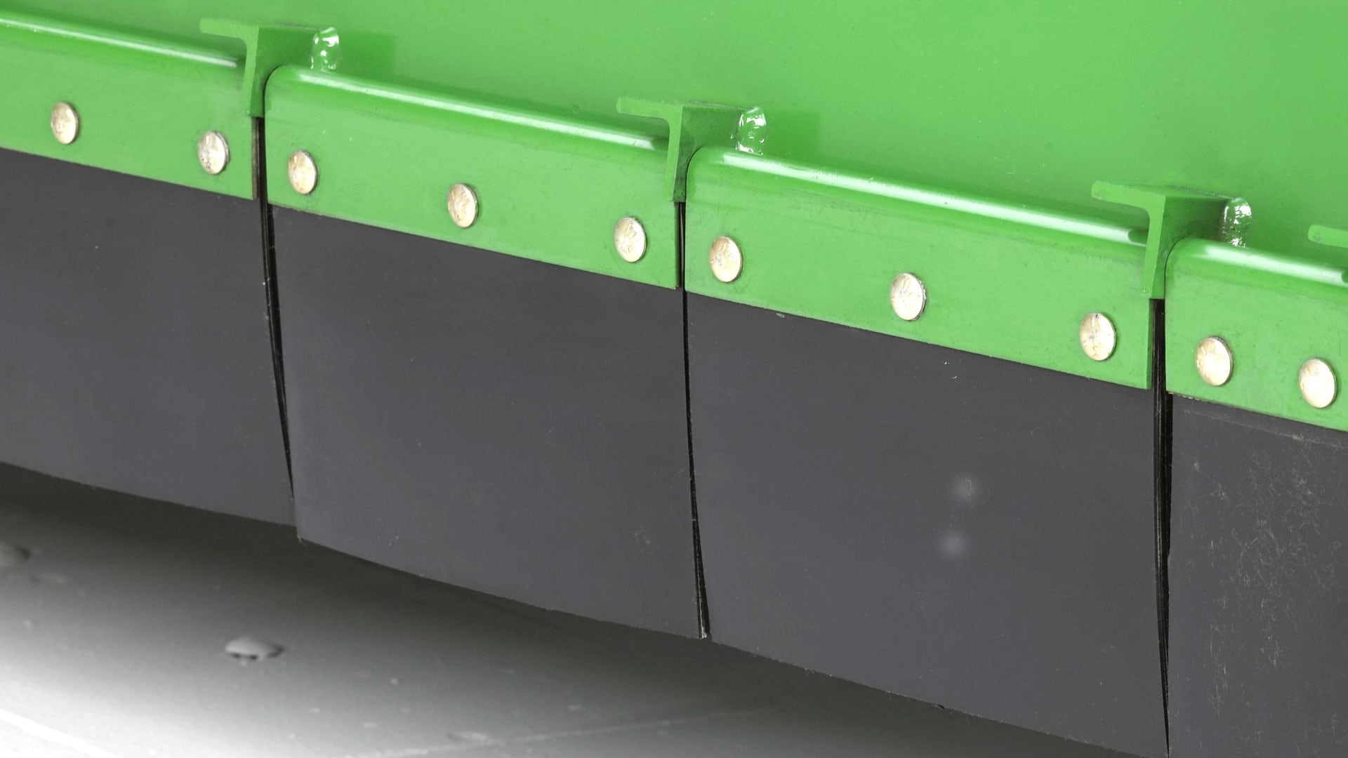 close up view of rubber deflectors