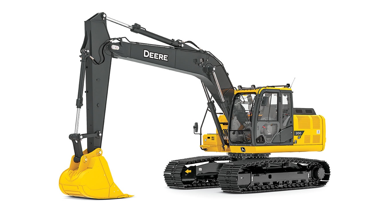 A 200G-Tier excavator on a white background.
