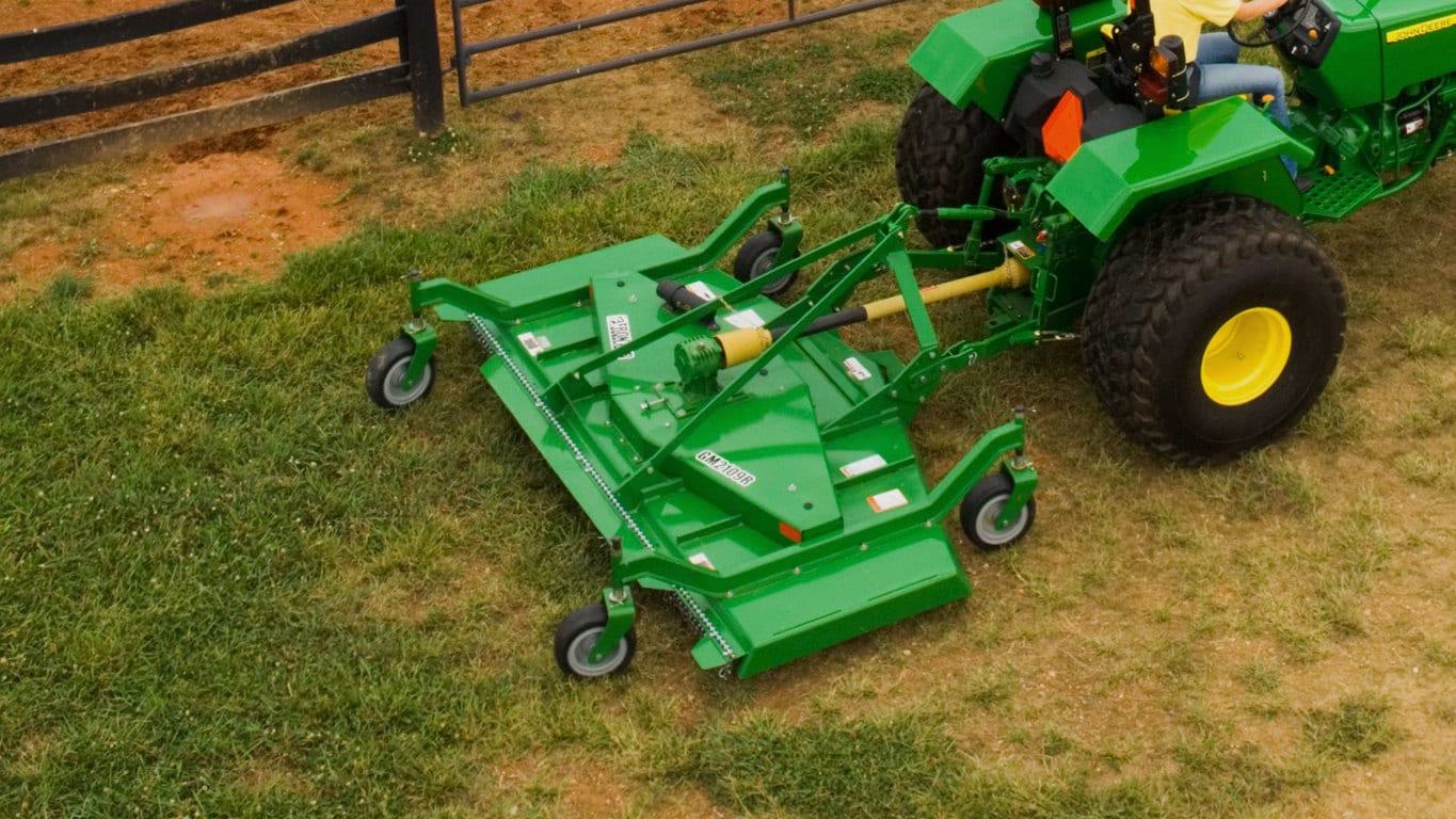field image of Frontier™ GM21 grooming mower attached to a tractor