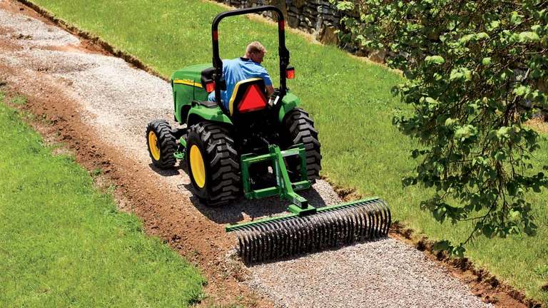 Garden tractor landscape rake clearance