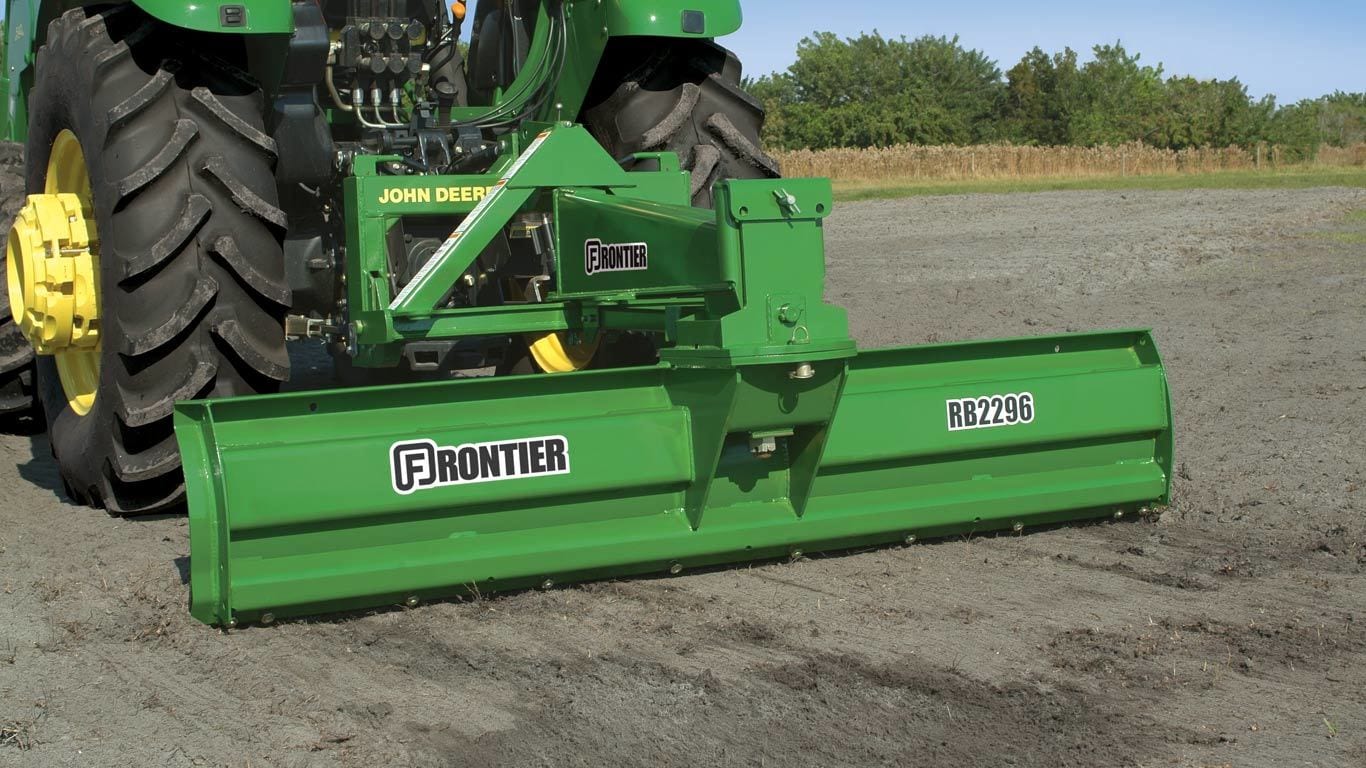 field image of Frontier RB22 series rear blade on a tractor