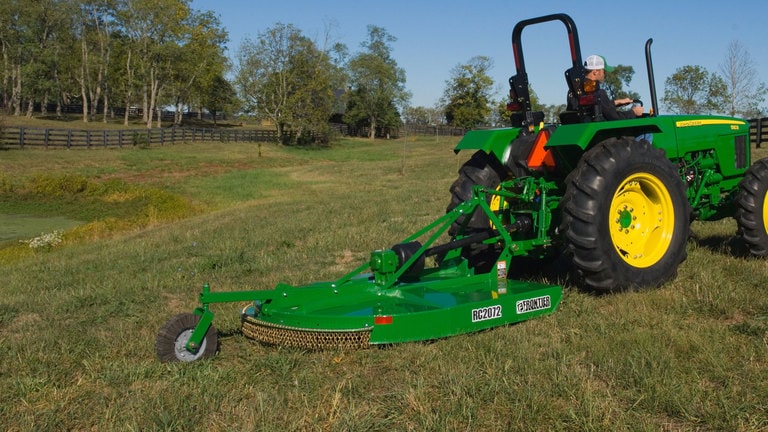 field image of Frontier rc2072 rotary cutter attached to a tractor