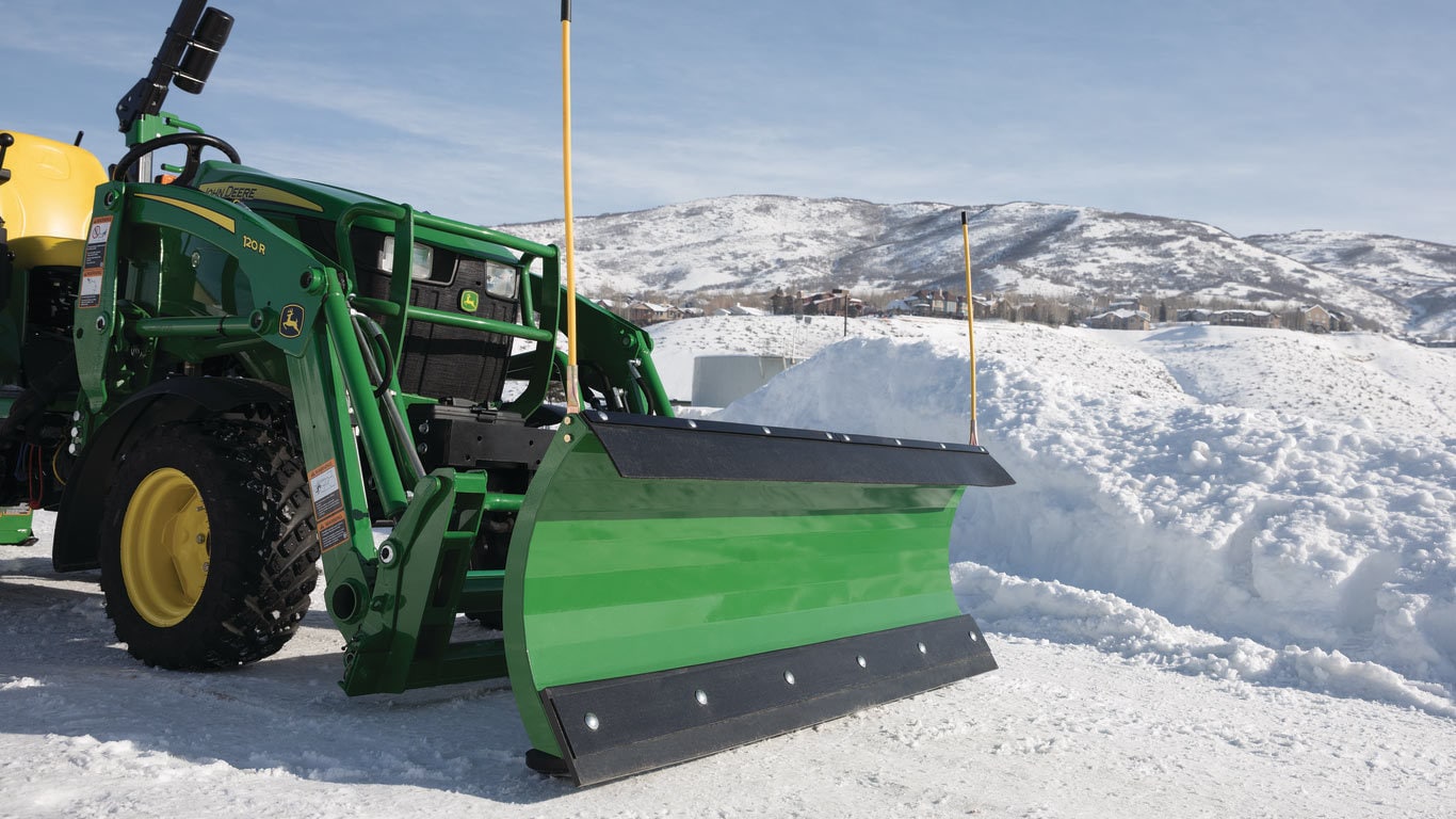 field image of af10f series front blade on a tractor