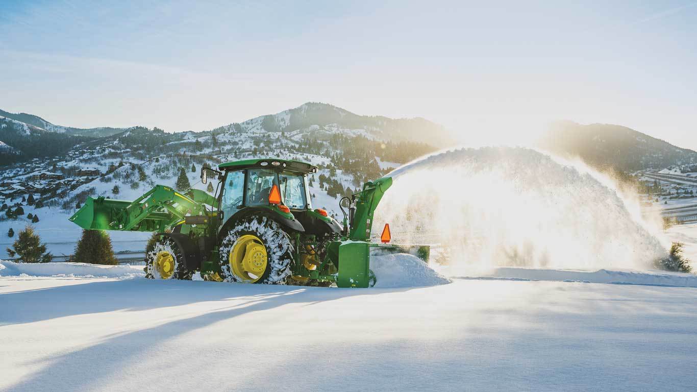 sb13 snowblower in the field