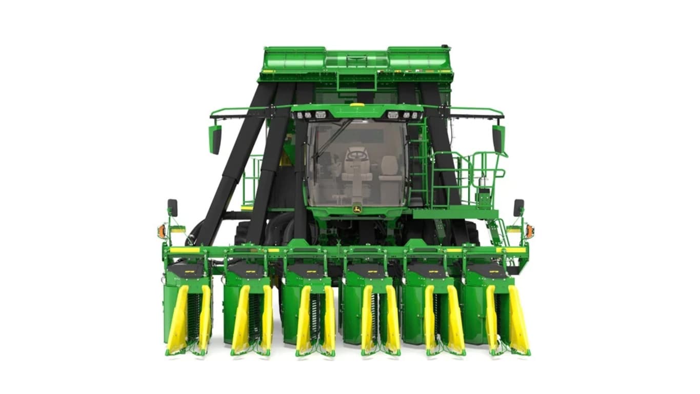 front studio shot of a CP700 cotton picker on a white background