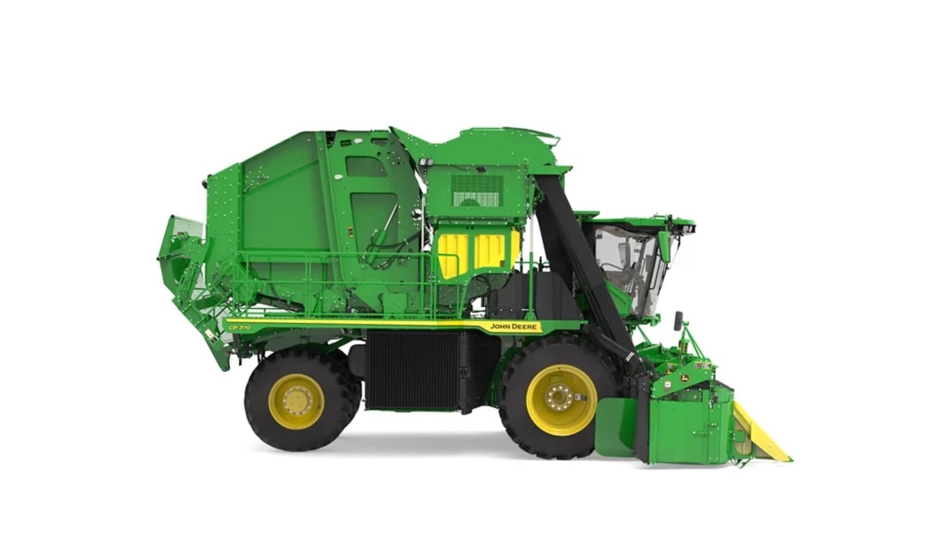 right studio shot of a CP700 cotton picker on a white background