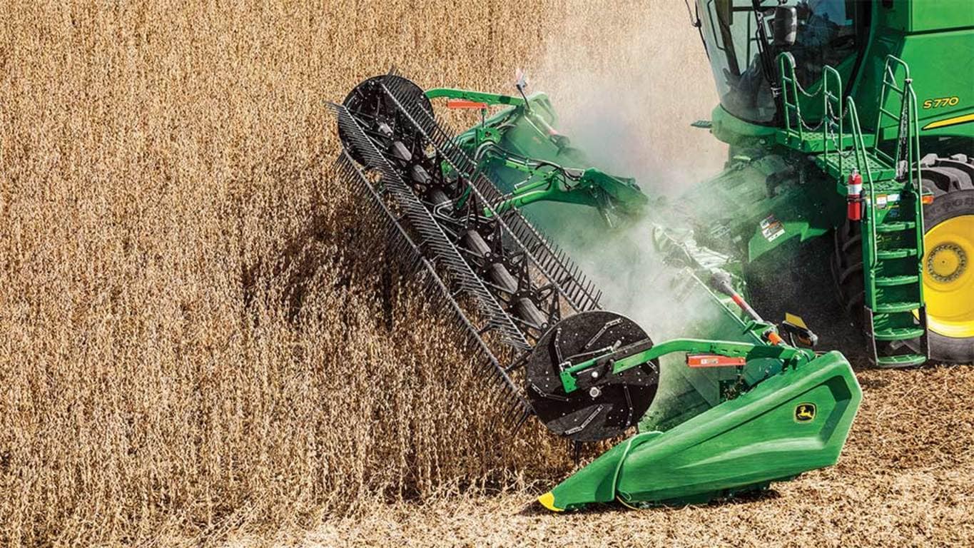 Combine with HD40F Header in field
