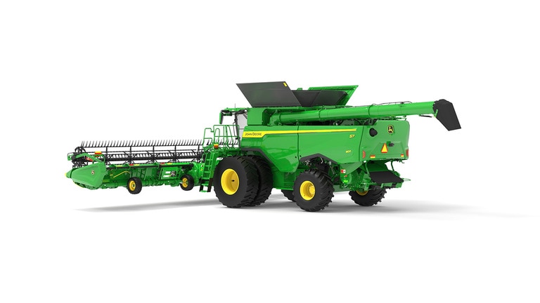 Photo of a S7 800 Combine with a draper head on a white background