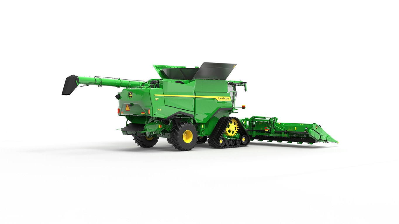 Photo of a S7 900 Combine with a draper head on a white background