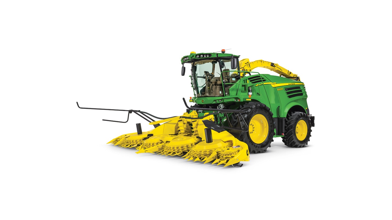 studio image of a 770 harvesting head on a 8600 combine