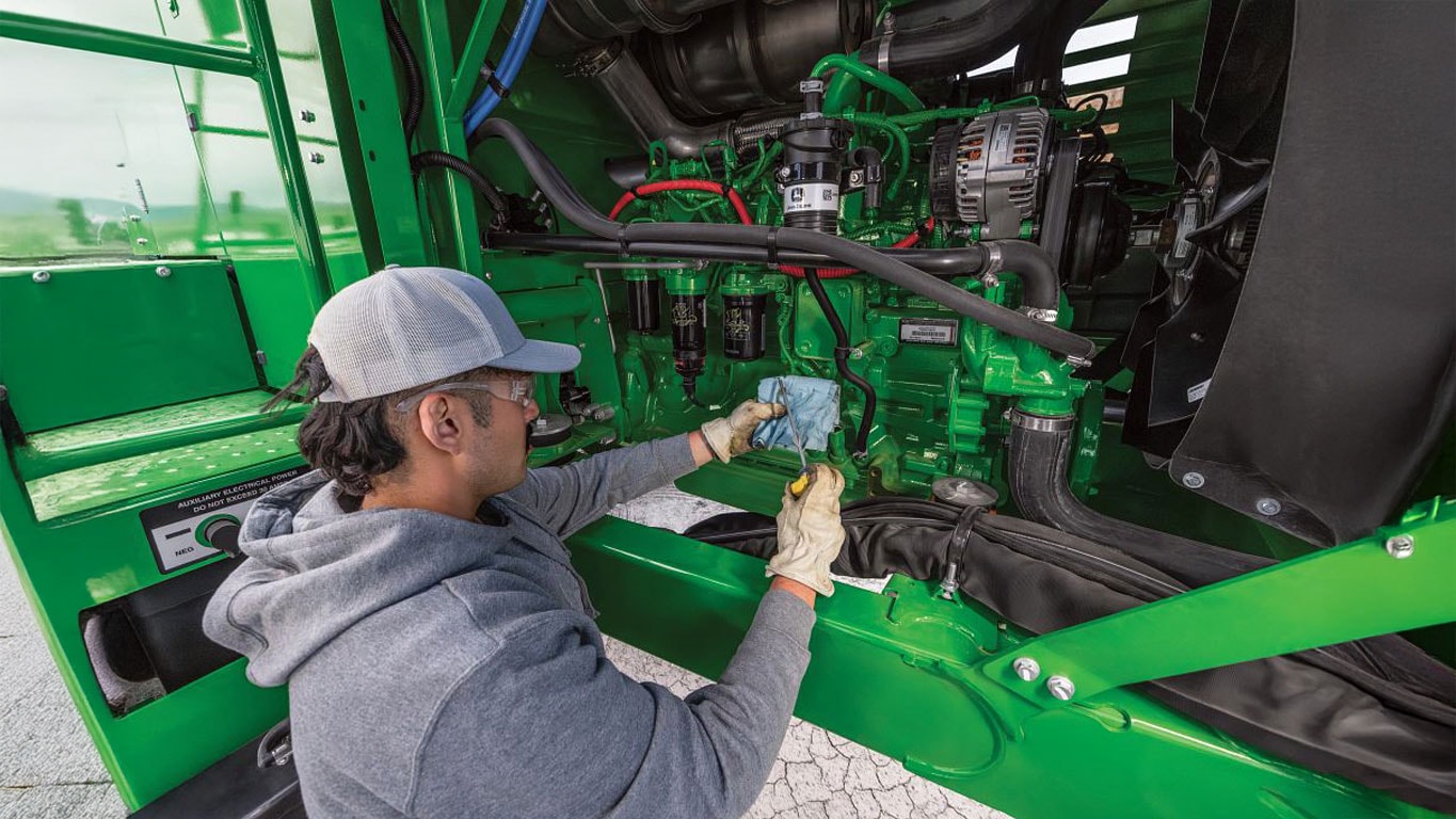Windrower engine maintenance