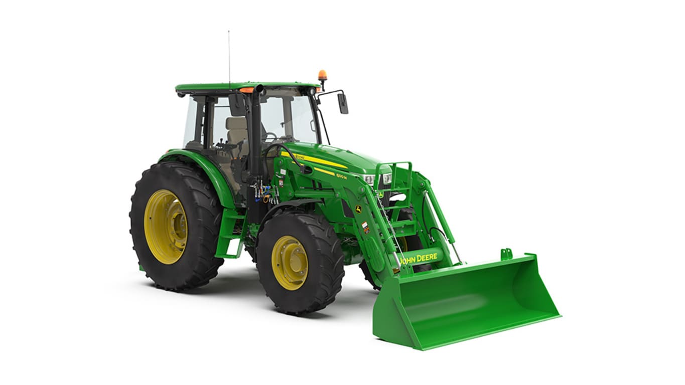 Studio rendering of 600M Loader on a 6105E Tractor