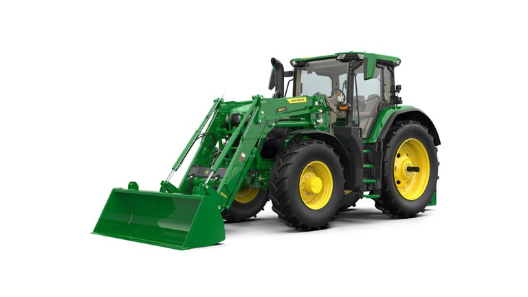 Front left studio image of 662r loader mounted on 6R 240 tractor