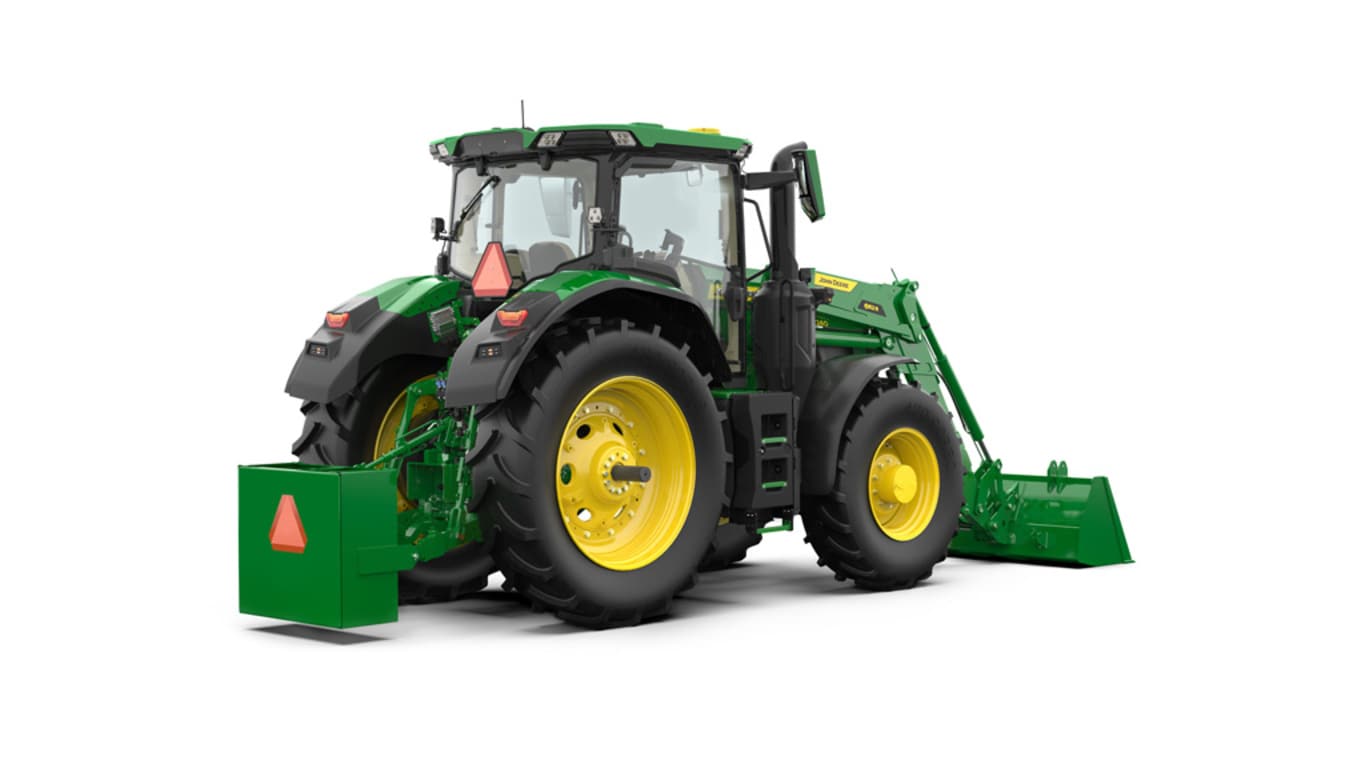rear right studio image of 662r loader mounted on 6R 240 tractor