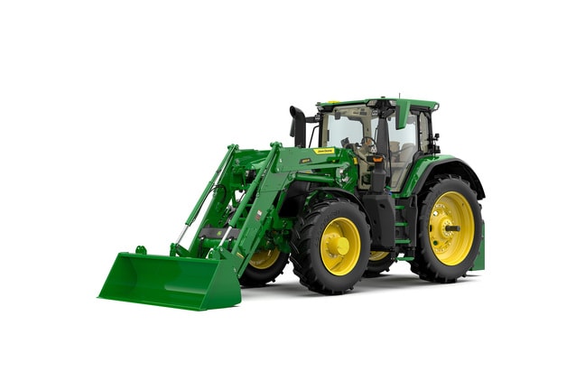 Front left studio image of 682r MSL loader mounted on 6R 260 tractor