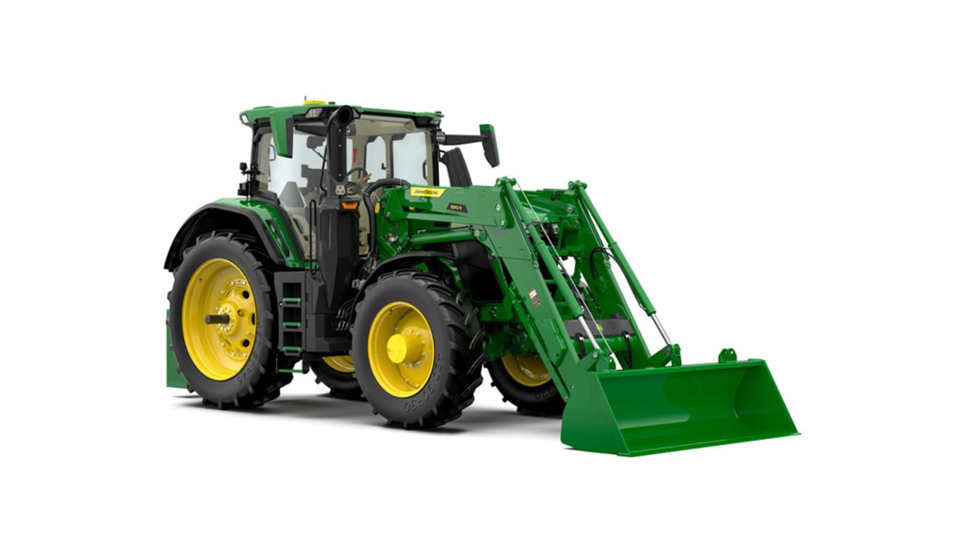 Front right studio image of 682r MSL loader mounted on 6R 260 tractor